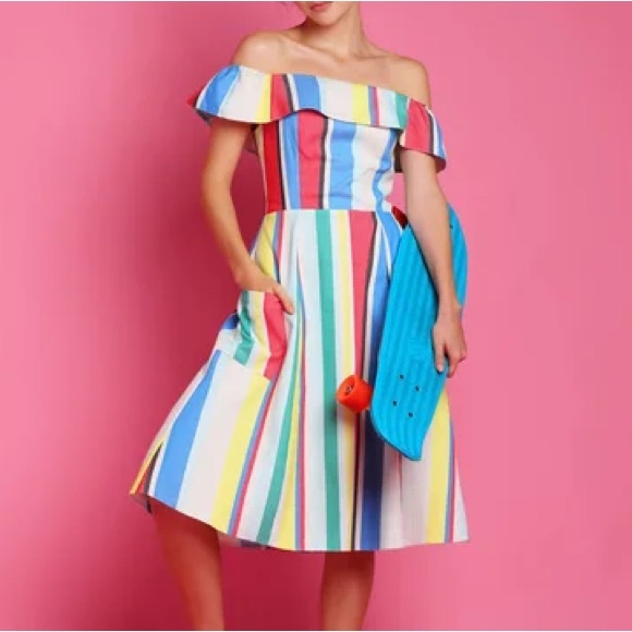 ASOS Off Shoulder Midi Sundress In Natural Fiber - Picture 3 of 12